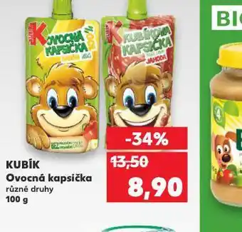 Kaufland Kubík ovocná kapsička nabídka