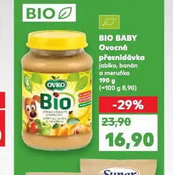 Kaufland Bio baby ovocná přesnídávka nabídka