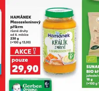 Kaufland Hamánek masozeleninový příkrm nabídka