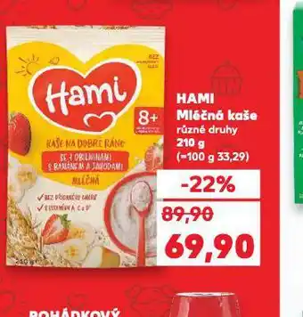 Kaufland Hami mléčná kaše nabídka