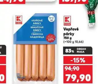 Kaufland Vepřové párky nabídka