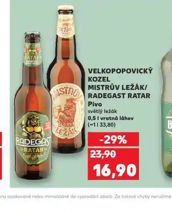 Kaufland Velkopopovický kozel mistrův ležák nabídka