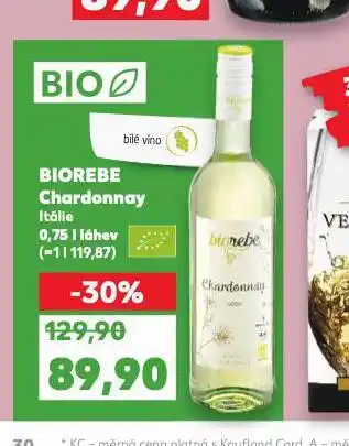 Kaufland Biorebe chardonnay nabídka
