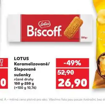 Kaufland Lotus karamelizované / slepované sušenky nabídka
