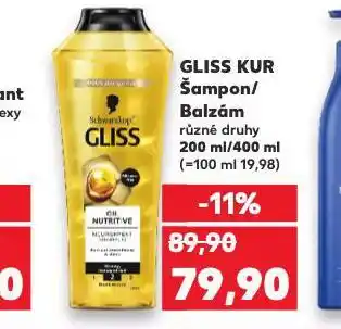 Kaufland Gliss kur šampon, balzám nabídka