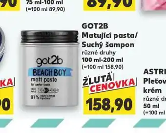 Kaufland Got2b mytující pasta / suchý šampon nabídka