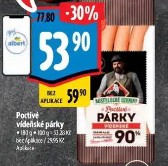 Albert Poctivé vídeňské párky nabídka