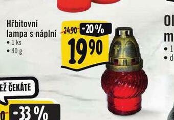 Albert Hřbitovní lampa s náplní nabídka