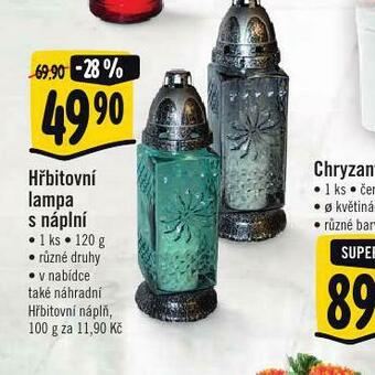Albert Hřbitovní lampa s náplní nabídka