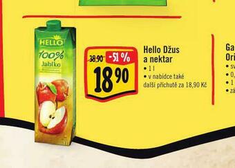 Albert Hello džus a nektar nabídka