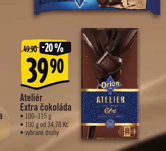 Albert Orion ateliér extra čokoláda nabídka