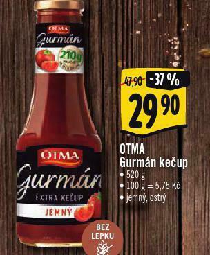 Albert Otma gurmán kečup nabídka