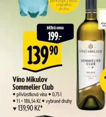 Albert Víno Mikulov Sommelier Club 0.75L nabídka