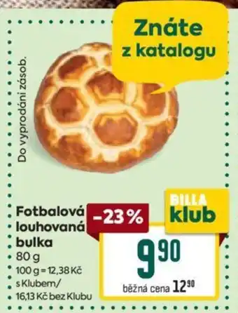 Billa Fotbalová louhovaná bulka nabídka