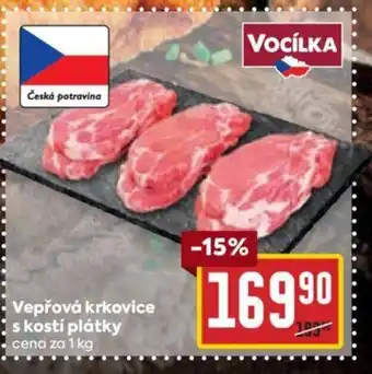 Billa Vepřová krkovice s kostí plátky nabídka