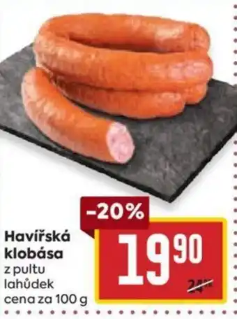 Billa Havířská klobása nabídka
