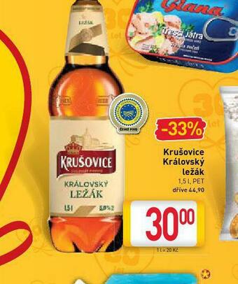 Billa Krušovice královský ležák nabídka