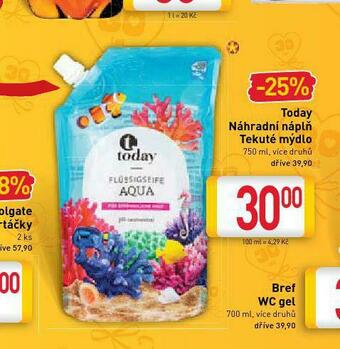 Billa Today náhradní náplň tekuté mýdlo nabídka