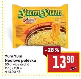 Billa Yum Yum Nudlová polévka nabídka