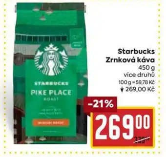 Billa Starbucks Zrnková káva nabídka