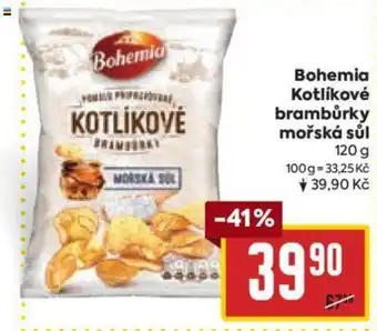 Billa Bohemia Kotlíkové brambůrky mořská sůl nabídka