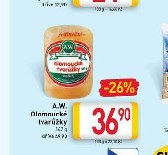 Billa Olomoucké tvarůžky nabídka