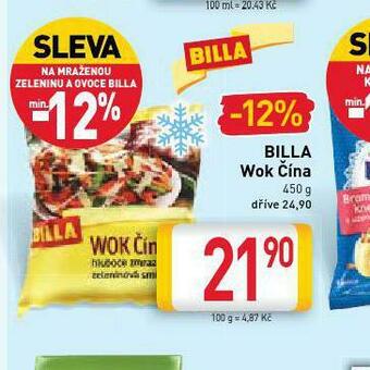 Billa Billa wok čína nabídka