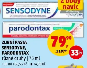 Penny Market ZUBNÍ PASTA SENSODYNE, PARODONTAX nabídka