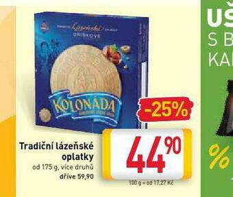 Billa Tradiční lázeňské oplatky nabídka