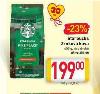 Billa Starbuck zrnková káva nabídka