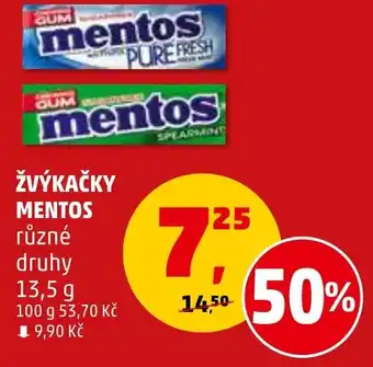 Penny Market ŽVÝKAČKY MENTOS nabídka