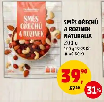 Penny Market SMĚS OŘECHŮ A ROZINEK NATURALIA nabídka