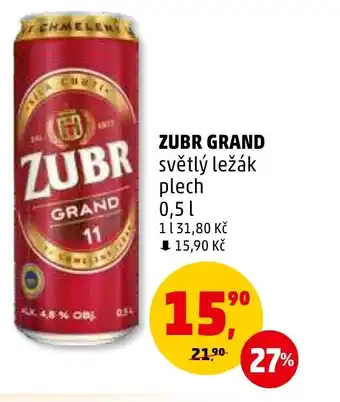 Penny Market ZUBR GRAND 0.5L nabídka