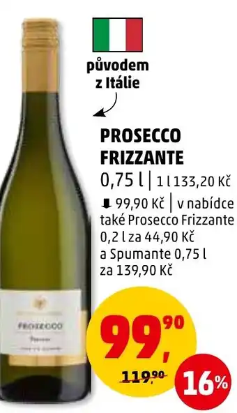 Penny Market PROSECCO FRIZZANTE 0.75L nabídka