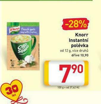 Billa Knorr instantní polévka nabídka