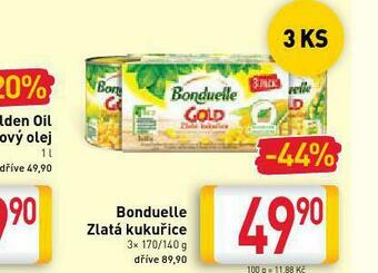 Billa Bonduelle zlatá kukuřice nabídka