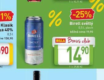 Billa Birell světlý nabídka