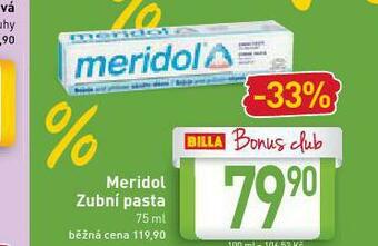 Billa Meridol zubní pasta nabídka