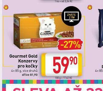 Billa Gourmet gold konzervy pro kočky nabídka