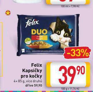 Billa Felix kapsičky pro kočky nabídka