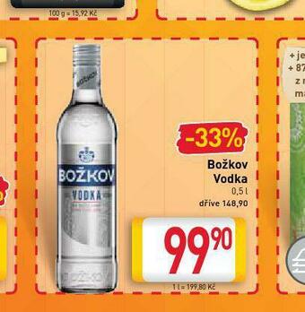 Billa Božkov vodka nabídka