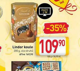 Billa Lindor koule nabídka