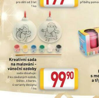 Kreativní sada na malování - vánoční ozdoby