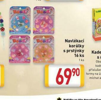 Navlékací korálky s prstýnky 16 ks