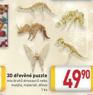 3d dřevěné puzzle