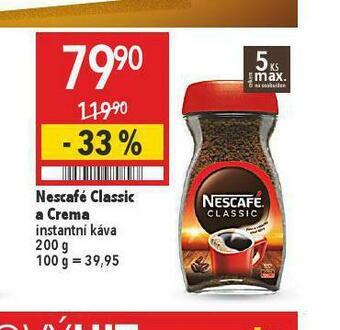 Globus Nescafé classic a crema nabídka