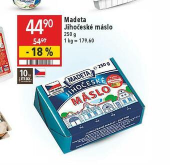 Globus Madeta jihočeské máslo nabídka