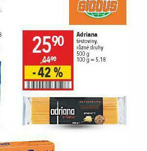 Globus Adriana těstoviny nabídka