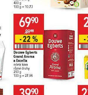 Globus Káva douwe egberts grand aroma, excella nabídka