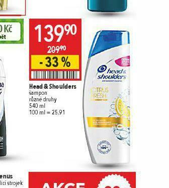 Globus Head&amp;shoulders šampon nabídka